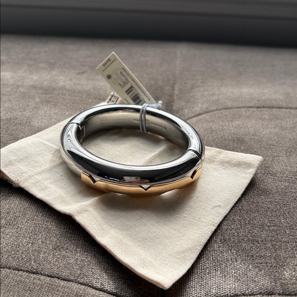 Silver and Gold Bangle Bracelet
